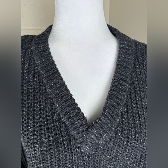 Madewell Pleat-Sleeve Pullover Sweater in Ashland Slate Drake Gray Size Large - Picture 4 of 11